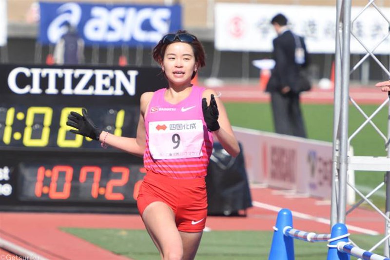 加世田梨花が日本歴代6位タイの1時間8分11秒で2位！ パウリン・カムルが大会新V／丸亀ハーフ