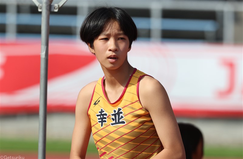 【女子棒高跳】渡邊紗莱（幸並中3）3m81＝中学歴代2位