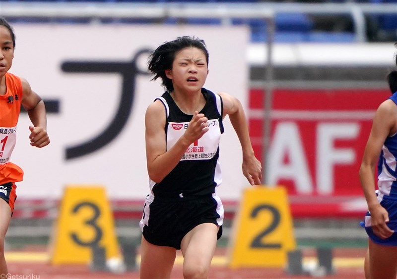 【女子200m】人見仁菜（足寄中1）25秒51＝中1歴代8位