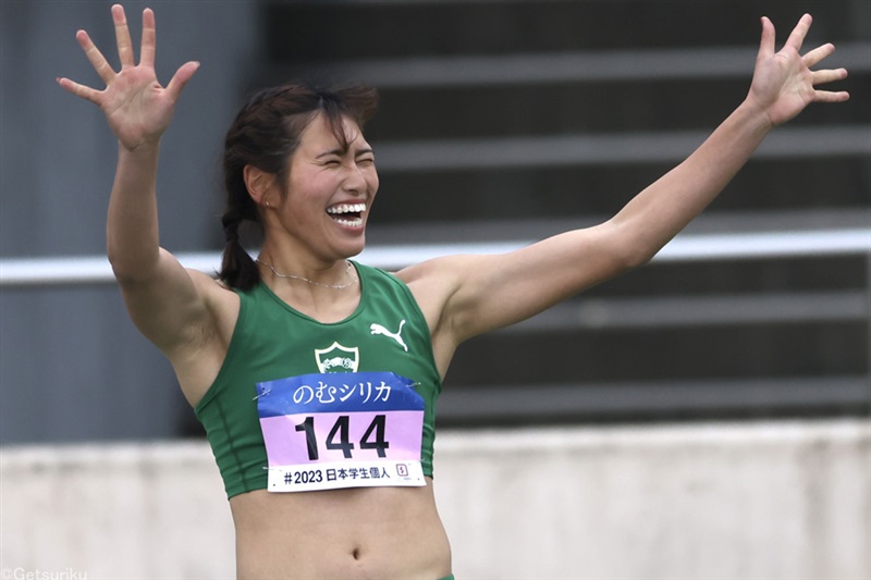 「地元で復活できて嬉しい」石川優が11秒55 2年ぶりに女子100m制す／学生個人