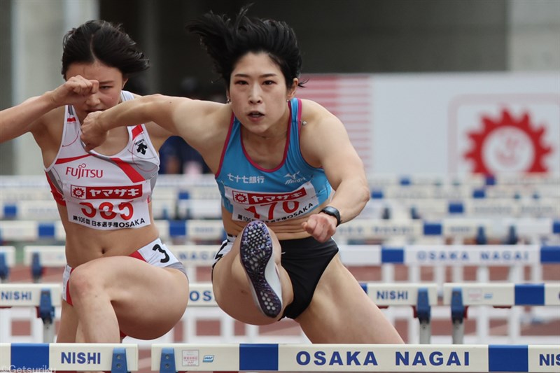 女子100mH青木益未が向かい風のなか13秒16！ 男子110mHは高山峻野が快勝／北陸実業団選手権