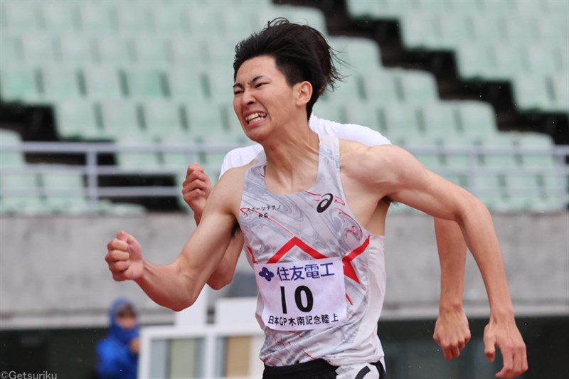 男子400mHは筒江海斗が49秒54の自己新でV 　グランプリ初優勝に「勝てたのはビックリ」／木南記念