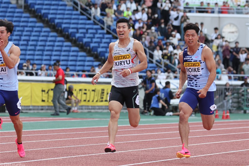 桐生祥秀はレース中に左脚肉離れ「日本選手権は無理。しっかり治して戻ってきたい」／セイコーGGP