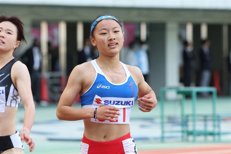 高2の小針陽葉が地元で躍動！200mで高校歴代3位の23秒52!!「県記録更新したい」／静岡国際