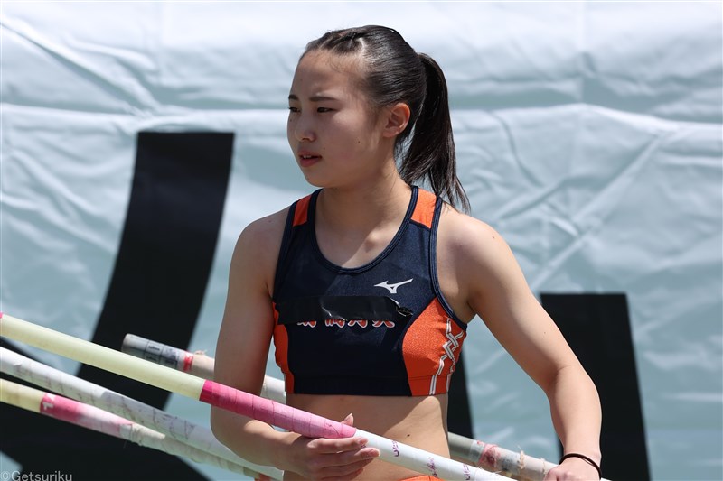 【女子棒高跳】柳川美空（前橋育英高3）4ｍ07＝高校歴代5位