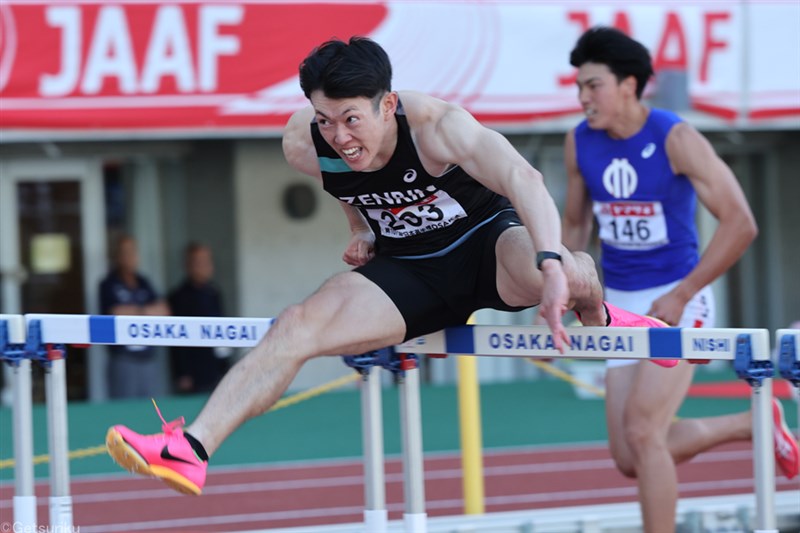 男子110mH・高山峻野も1着で決勝へ「泉谷君に引っ張ってもらって、自分も良いタイムを目指したいです」／日本選手権