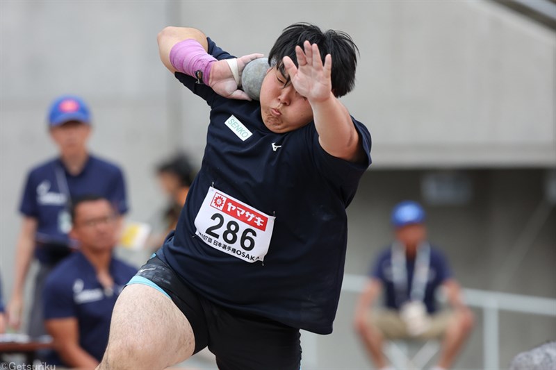 砲丸投・奥村仁志が18m42！日本歴代7位タイで初優勝 指にかからず「もっといけた」／日本選手権