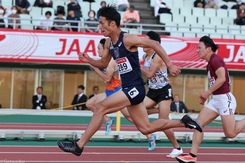 栁田大輝は10秒19で準決勝へ「10秒00を切って、世界選手権内定が一番」／日本選手権