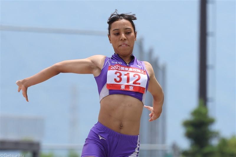 女子走幅跳・宮本里乃亜が6m12大幅自己新V！近藤いおんとの6ｍ対決制す／IH南関東