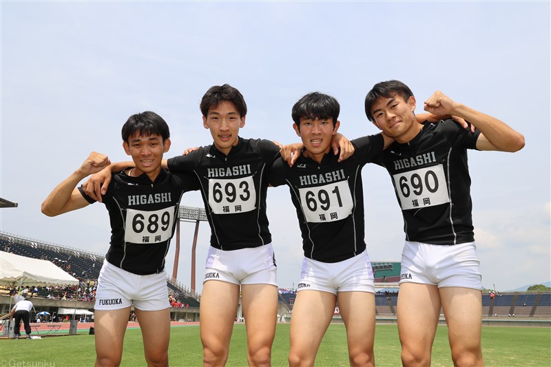 男子マイルで3分10秒切り3校の大激戦！東福岡が高校歴代7位3分08秒97！4人が2冠獲得／IH北九州