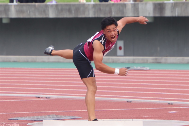 今治明徳の投てき勢が連日躍動！ 久門奨弥は砲丸投、ハンマー投の2冠 円盤投・田窪一翔は2年生V／IH四国