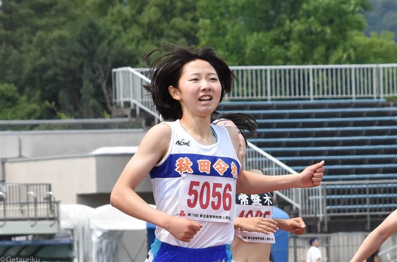 三浦夏恋が追い風参考で23秒77！ 驚きの好タイムで混戦予想の女子200mを制す／IH東北