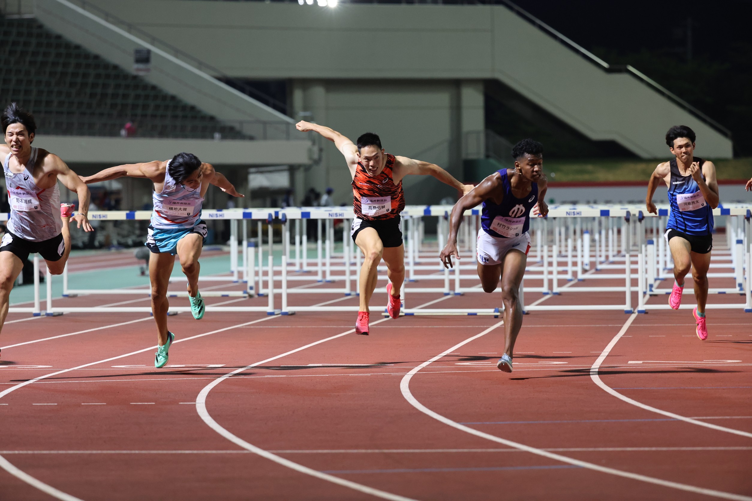 村竹ラシッド ケガ明け3ヵ月ぶり実戦で13秒18の自己新「パリ五輪に向けて準備したい」／福井ナイトゲームズ