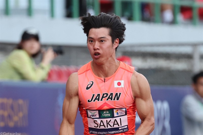 男子100m日本チャンピオン・坂井隆一郎は10秒26で6位 「2段階、3段階上げないと」／アジア選手権