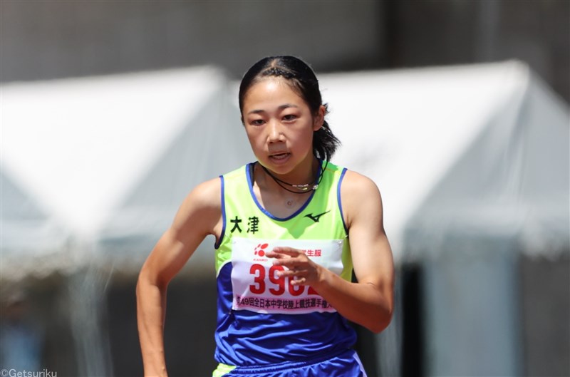 【女子100m】岡林結衣（大津中2）11秒97＝中2歴代4位