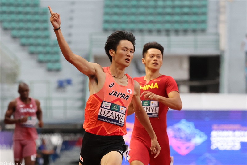 男子200mで鵜澤飛羽が20秒23で金メダル！ 100m栁田大輝、400m佐藤拳太郎に続き、日本勢が男子スプリント席巻／アジア選手権