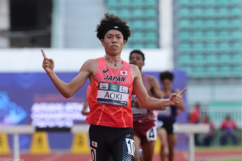 3000m障害・青木涼真 ラスト勝負制す！日本勢36年ぶり金メダル「世界陸上決勝を狙う上でプラス」／アジア選手権