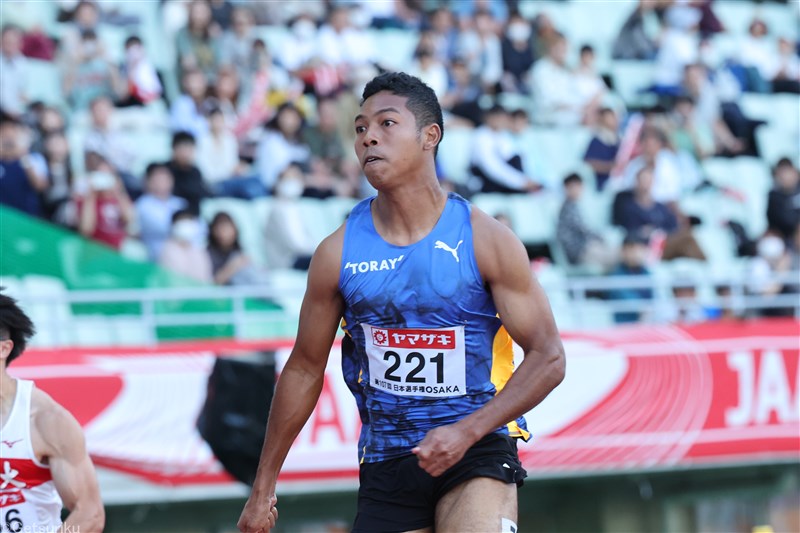 サニブラウン100m10秒33で6位 中盤までトップ争いするも後半離される／DLストックホルム