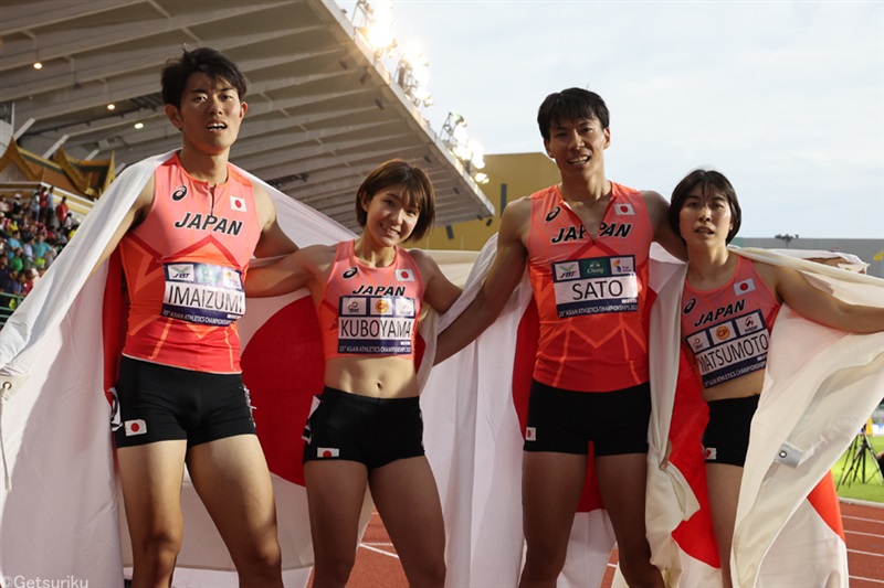混合4×400ｍRは悔しい日本新 2大会連続銅メダルも世界陸上出場は厳しく／アジア選手権