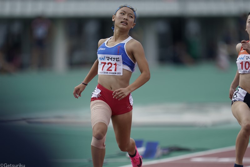 V候補・小針陽葉が100ｍ準決勝敗退  7月下旬にケガ「最後まで全力で臨みたい」／北海道IH