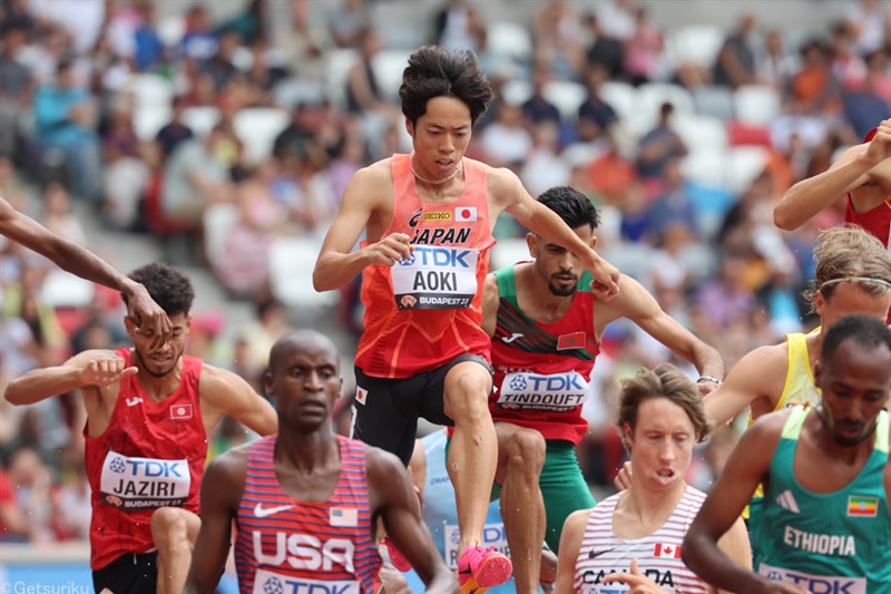 男子3000m障害・青木涼真「そろそろ決勝に行かないと」を実現！渾身スパートで5着／世界陸上