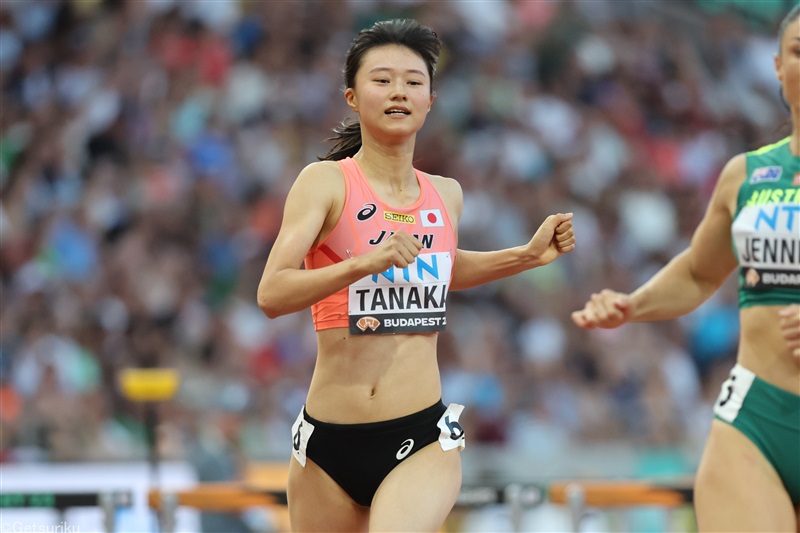100mH初代表・田中佑美は13秒12で7着 得意の後半届かず／世界陸上