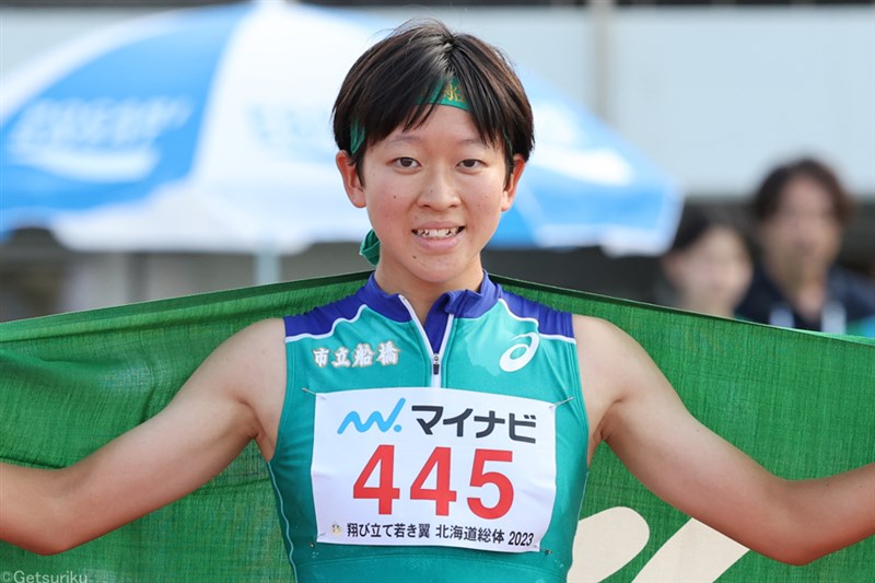 女子400mは0.04秒差の激戦！市船橋・宮地利璃香が自己新の54秒24で制す「総合優勝を狙って」激走／北海道IH