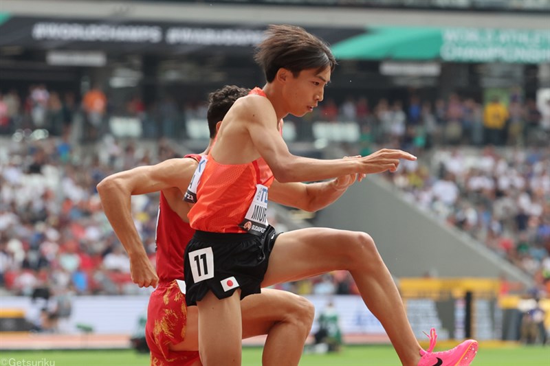 男子3000m障害・三浦龍司が4着で予選突破！待望の決勝へ「最高のパフォーマンスを」／世界陸上