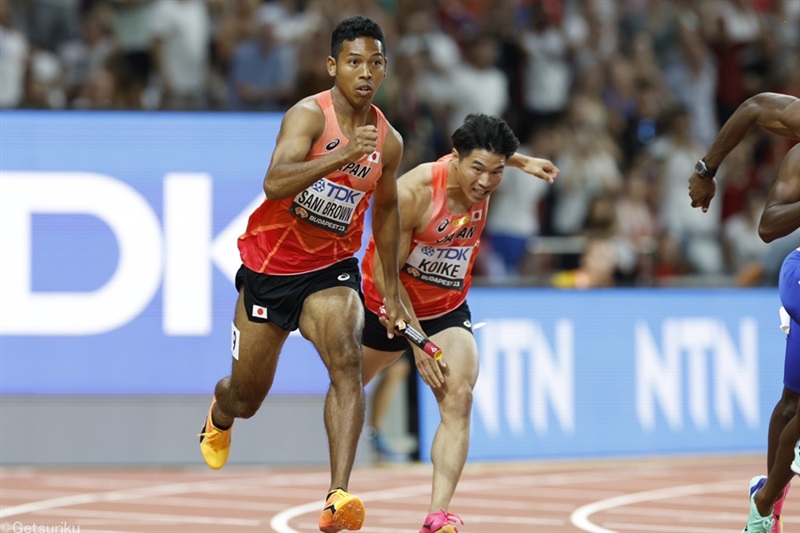 男子4×100mRの日本は悔しい5位 サニブラウン「五輪、東京で金メダルが取れるように」／世界陸上