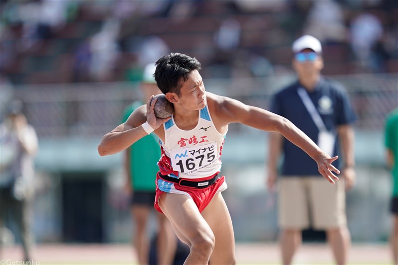 【男子八種競技】三森咲太朗（宮崎工高2）5738点＝高2歴代5位