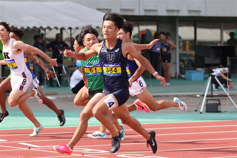 100m栁田大輝が貫禄勝ち！10秒1台連発も「勝ち急いだ」／日本IC