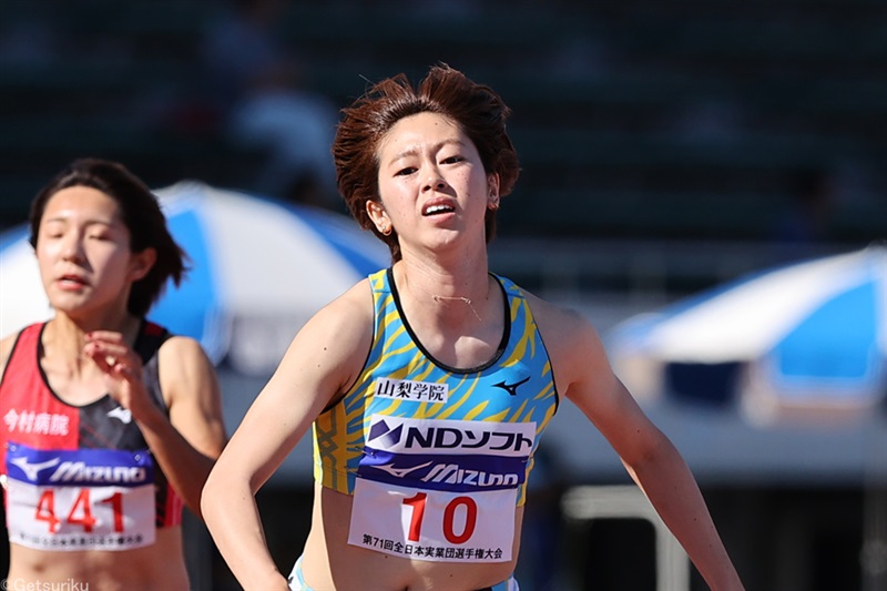 200m青野朱李が自己3番目の23秒45で制す「強い思いで臨めた」／全日本実業団
