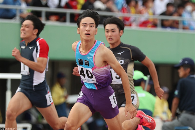 IH2冠の黒木海翔が男子100mで快勝！ 高校歴代2位の10秒19に「ベストに近いレースができた」／鹿児島国体