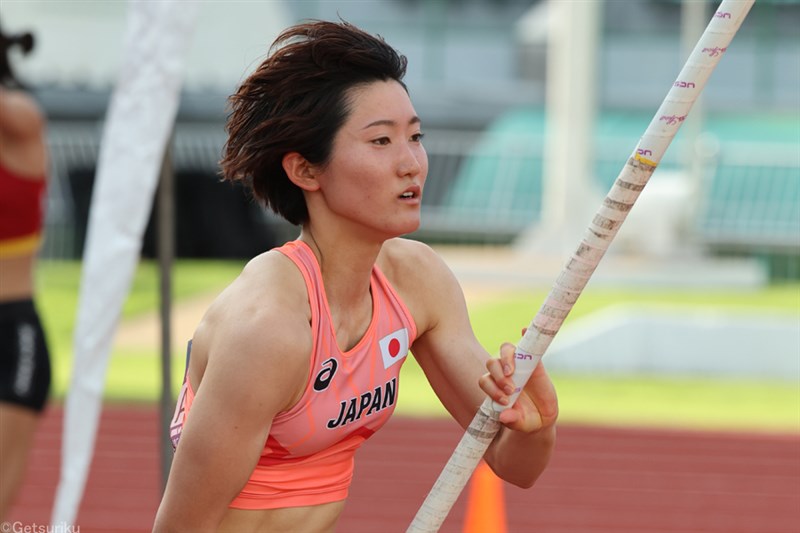 女子棒高跳・諸田実咲が日本新4m48で銀メダル！自身の日本記録7cm更新するビッグジャンプ／アジア大会