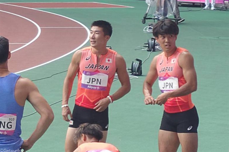 男子4×100ｍRの日本は1着で予選突破！ 桐生祥秀、小池祐貴が1、2走でバトンつなぐ「いいかたちで決勝に進めた」／アジア大会