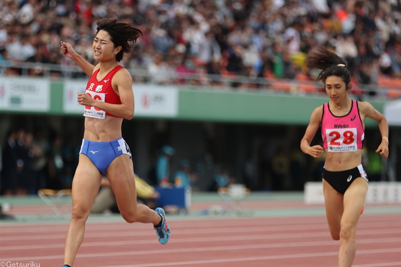 800m塩見綾乃が意地のV 田中希実との一騎打ちを制す／鹿児島国体