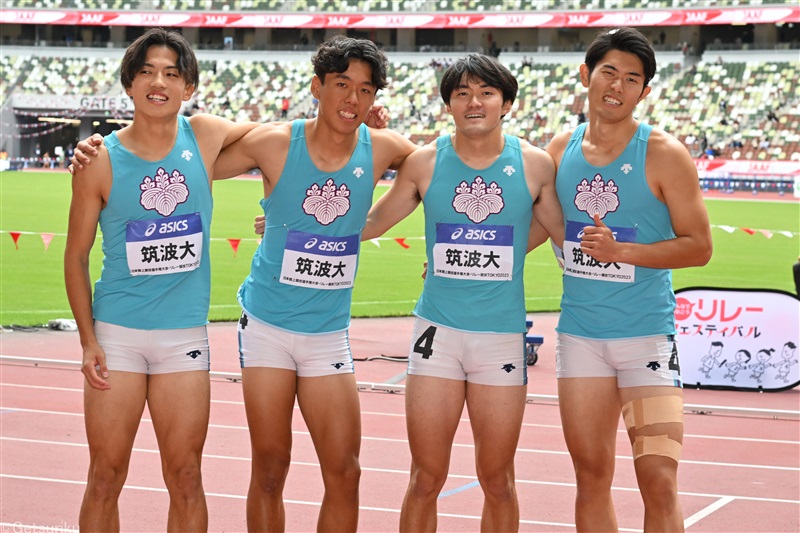 男子4×400ｍRは筑波大が3分03秒96の学生歴代2位で戴冠 ／日本選手権リレー