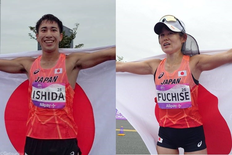 初開催の男女混合35km競歩は2位！男子は石田昴が中国勢抑えトップ「どんぴしゃにハマった」／アジア大会