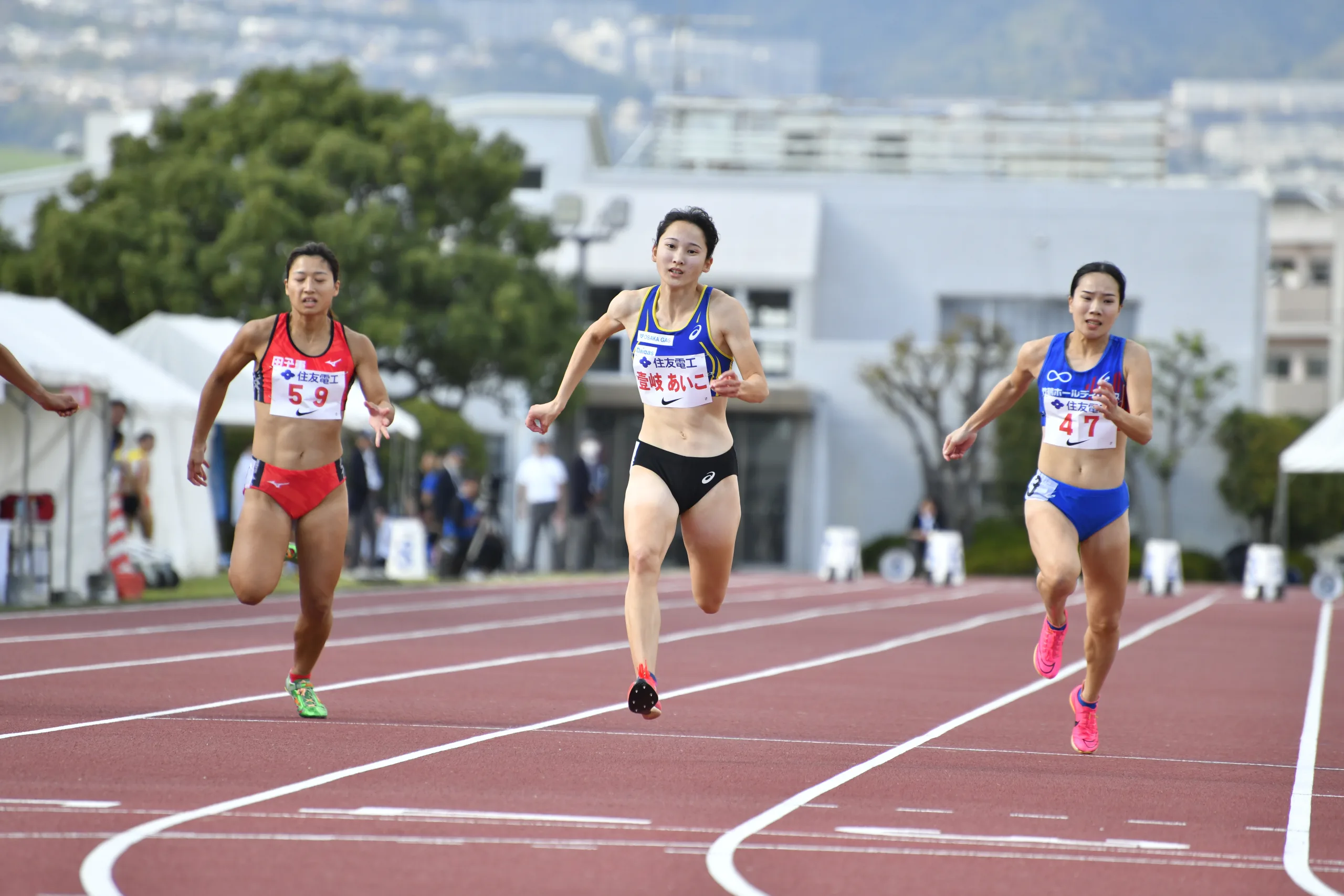 女子100m壹岐あいこがシーズンベストV 坂井隆一郎や泉谷駿介が50mで小中学生と勝負／住友電工フェスタ