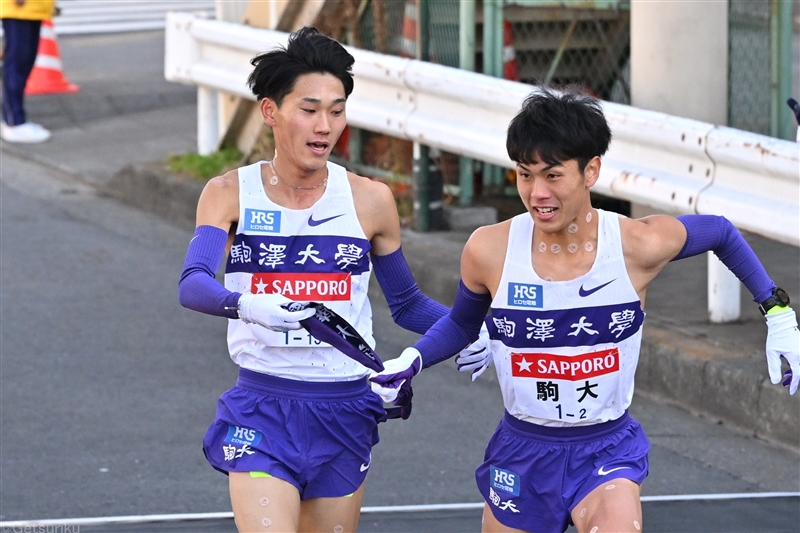 1区を制した駒大・篠原倖太朗「後ろとの差を離せたのは良かった」藤田監督からの声かけをプラスに／箱根駅伝