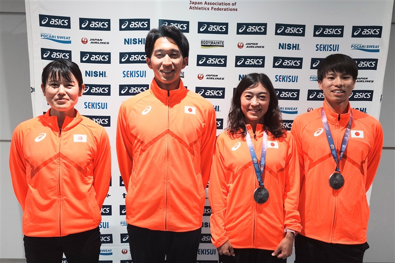 パリ五輪切符つかんだ男女混合競歩リレー 銀メダルの池田向希、岡田久美子ペア「最大2枠をクリアできて良かった」