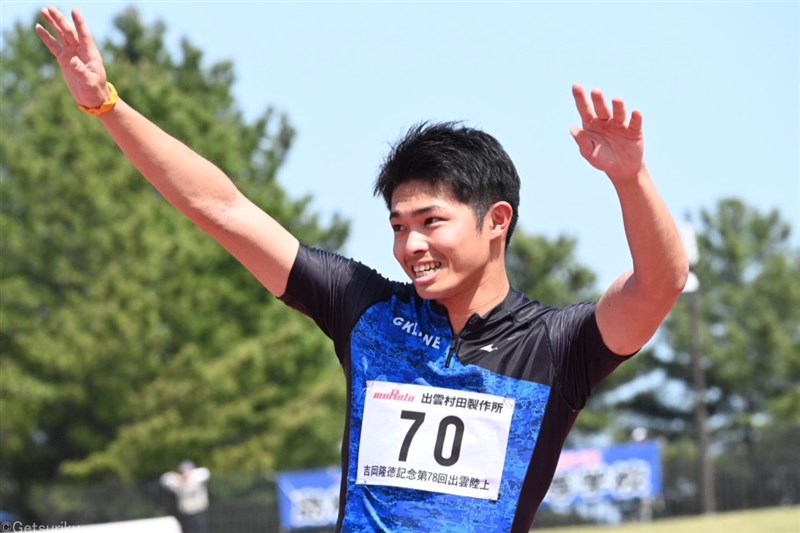 男子400mで吉津拓歩が45秒71の自己新V マイル代表メンバー目指し、45秒台連発でアピール／出雲陸上