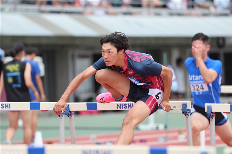 川﨑光介110mH県高校新の14秒36で3連覇 U16大会覇者・柴田弥聖が200m24秒19 つくば秀英4継40秒26／IH茨城県大会