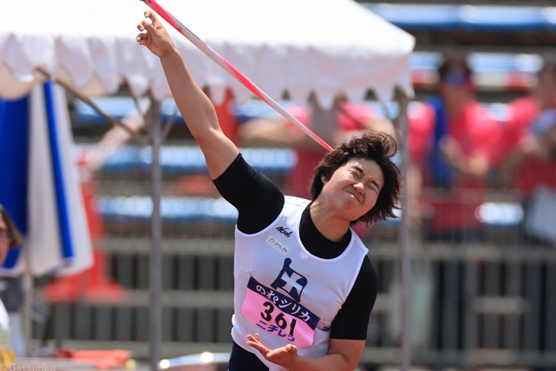 女子やり投・篠田佳奈が自己新V 57m63で堂々3連覇 「60m近くの感触があった」／関西IC