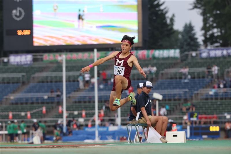 丹野正知 2年連続で跳躍2冠！800m菊池晴太が1分54秒25の大会新V2 工藤玲七が短距離2冠／IH岩手県大会