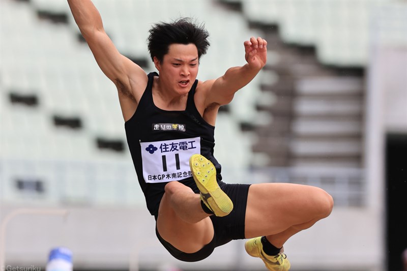 男子走幅跳・外川天寿が8m05！ 6年ぶりベストに「暗い広い闇からやっと抜け出せた」
