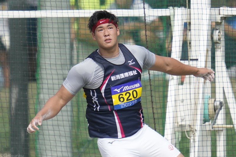 円盤投・北原博企が日本歴代9位、学生歴代4位の57m24!! 投てきで新潟医療福祉大勢が活躍 上月隆徳は中距離2冠／北信越IC