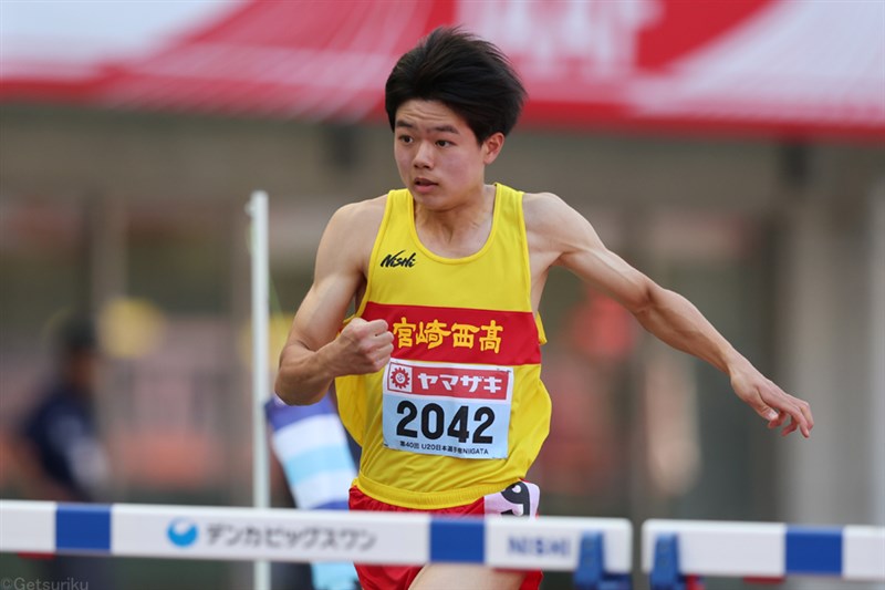 【男子110mH】髙城昊紀（宮崎西高1） 13秒98＝高1史上初の13秒台！