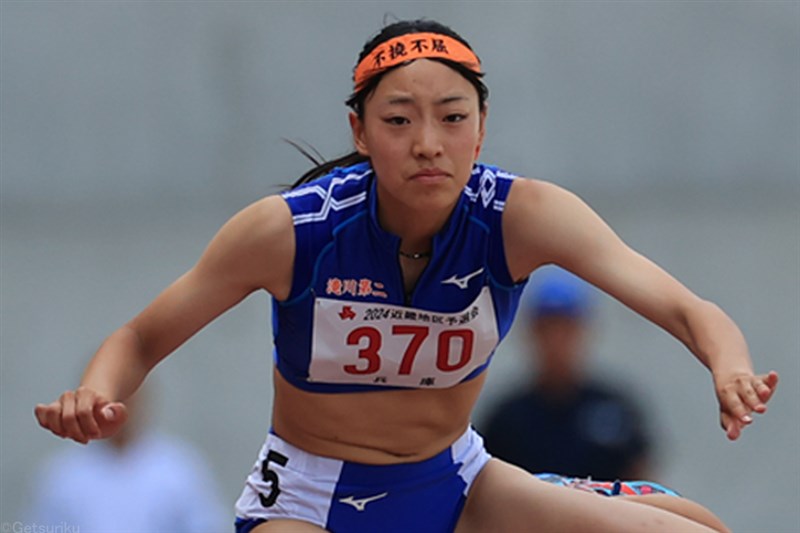 【女子100mH】井上凪紗（滝川二高2） 13秒58＝高2歴代7位
