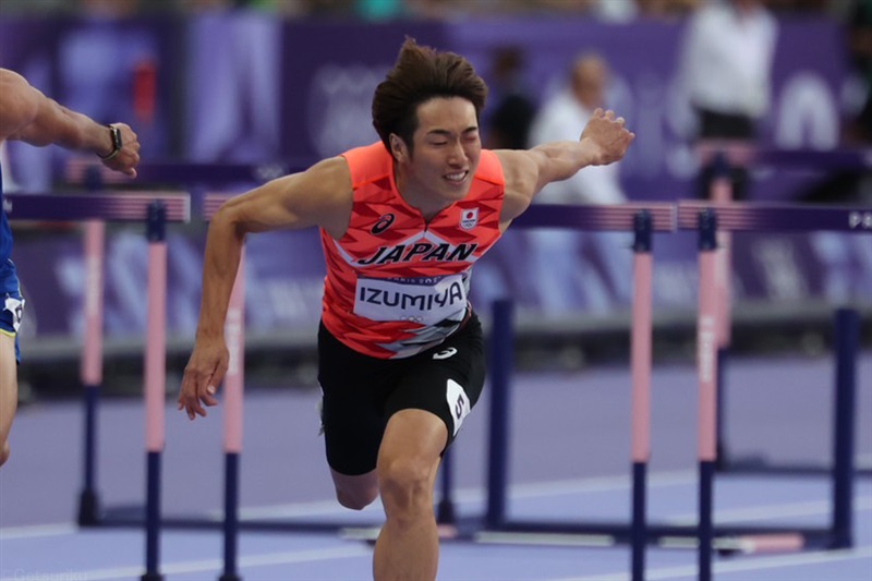 男子110mH泉谷駿介は3組3着の13秒32で決勝進出ならず 記録上位通過に0.06秒届かず／パリ五輪